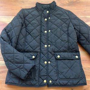 J.Crew Black puffer quilt coat jacket